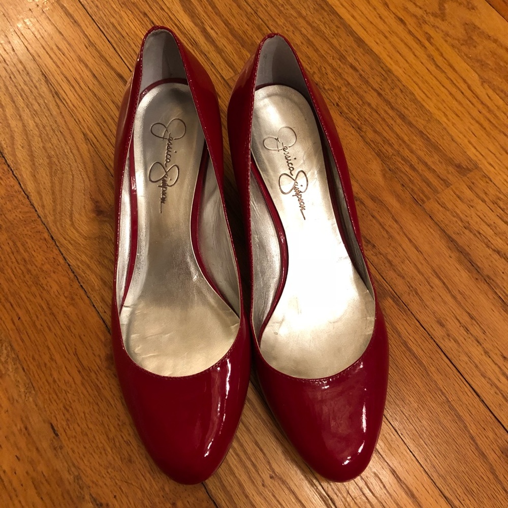 Jessica Simpson Red Wedges